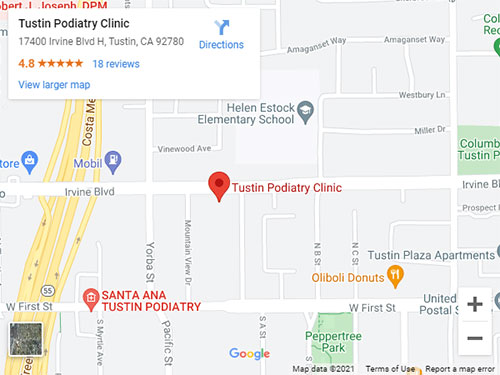 Directions to Tustin Podiatry Clinic in Tustin, CA